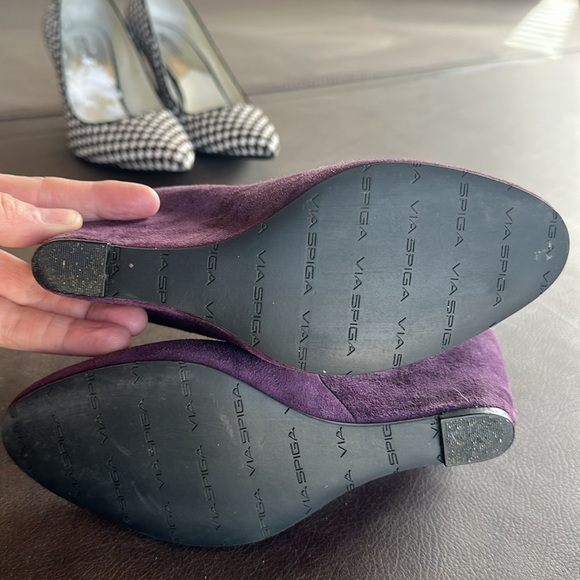 Via Spiga wedge suede shoes size 6.5 EUC - Picture 7 of 9